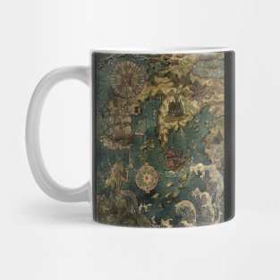 Old Nautical Map (Fantasy). Mug